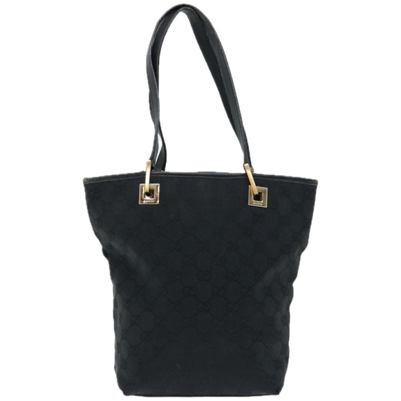 GUCCI GG Canvas Hand Bag Black 002 1099 Auth 66931 - Picture 2 of 16